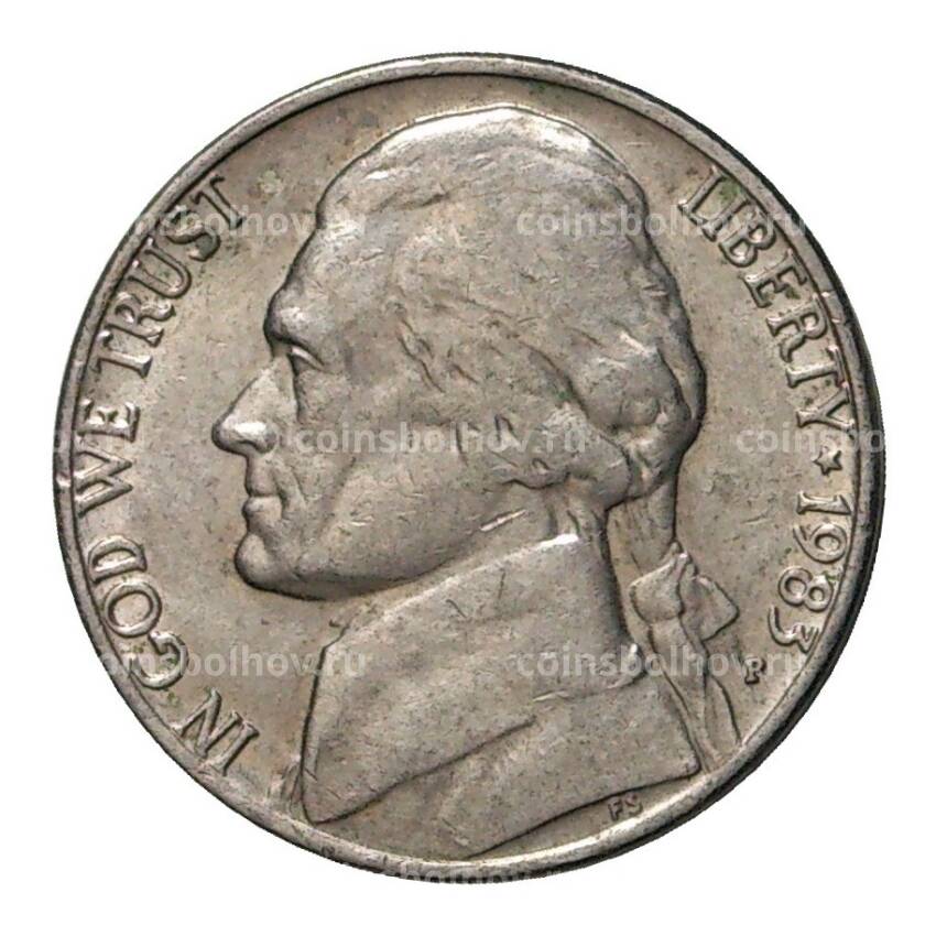 Монета 5 центов 1983 года P — США