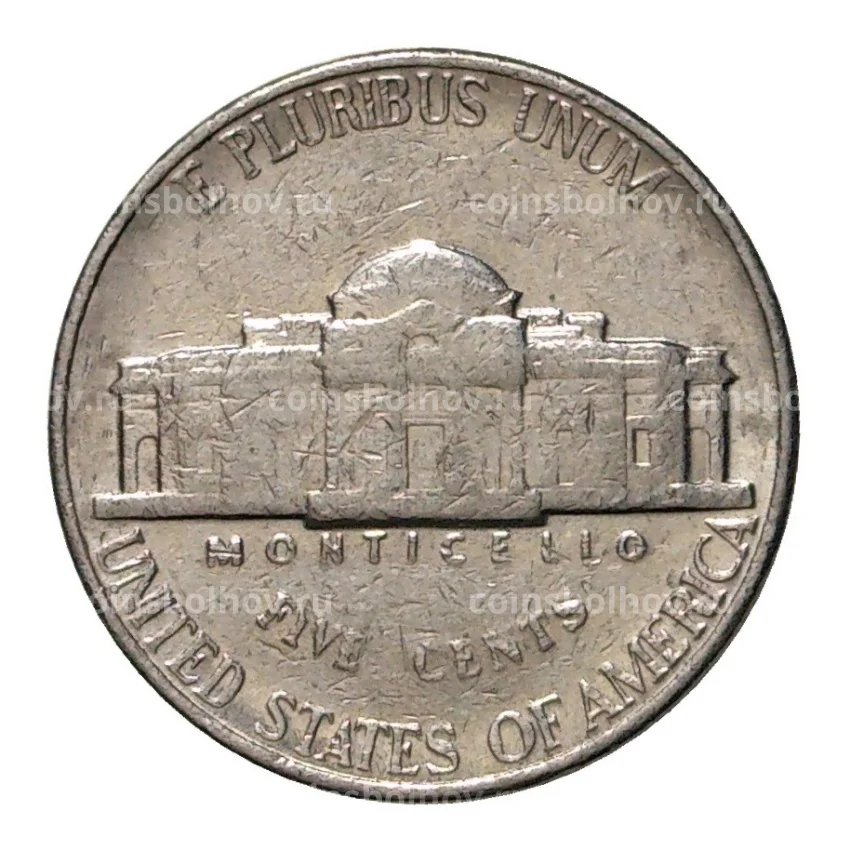 Монета 5 центов 1989 года D США (вид 2)