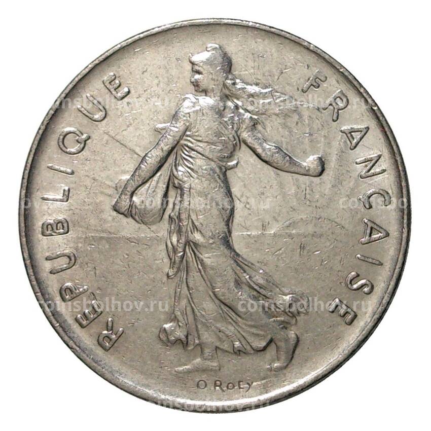 Монета 5 франков 1974 года (вид 2)