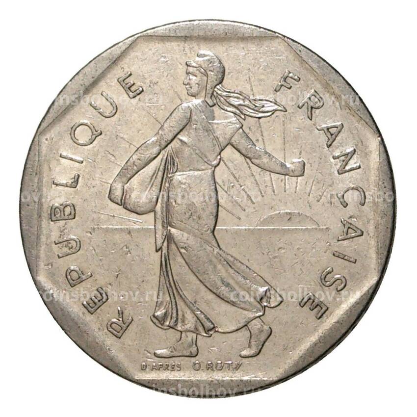 Монета 2 франка 1982 года (вид 2)
