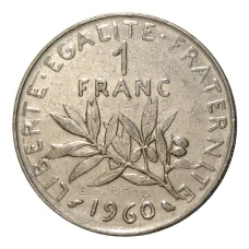 Монета 1 франк 1960 года Франция (аверс)