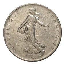 Монета 1 франк 1961 года Франция (реверс)