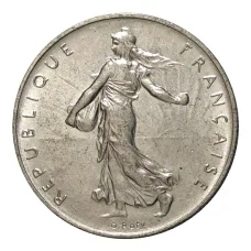 Монета 1 франк 1968 года Франция (реверс)