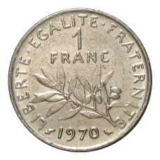 Монета 1 франк 1970 года Франция (аверс)
