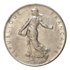 Монета 1 франк 1975 года Франция (реверс)