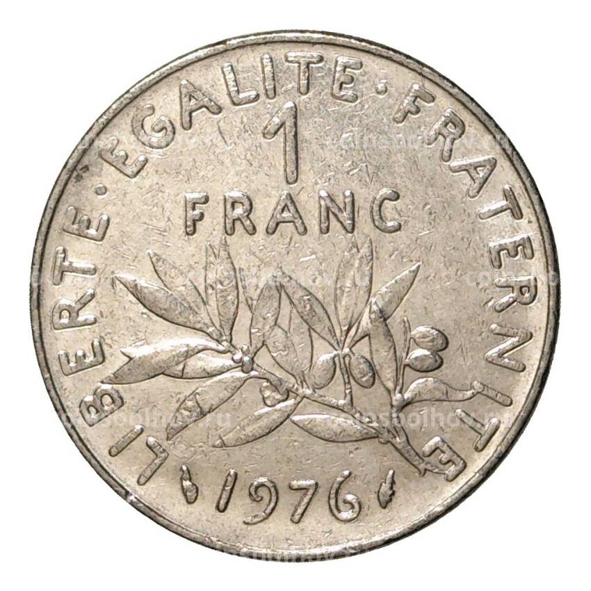 Монета 1 франк 1976 года Франция