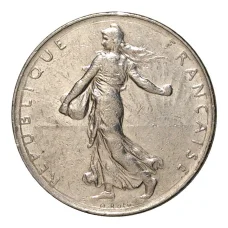 Монета 1 франк 1976 года Франция (реверс)