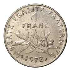 Монета 1 франк 1978 года Франция (аверс)