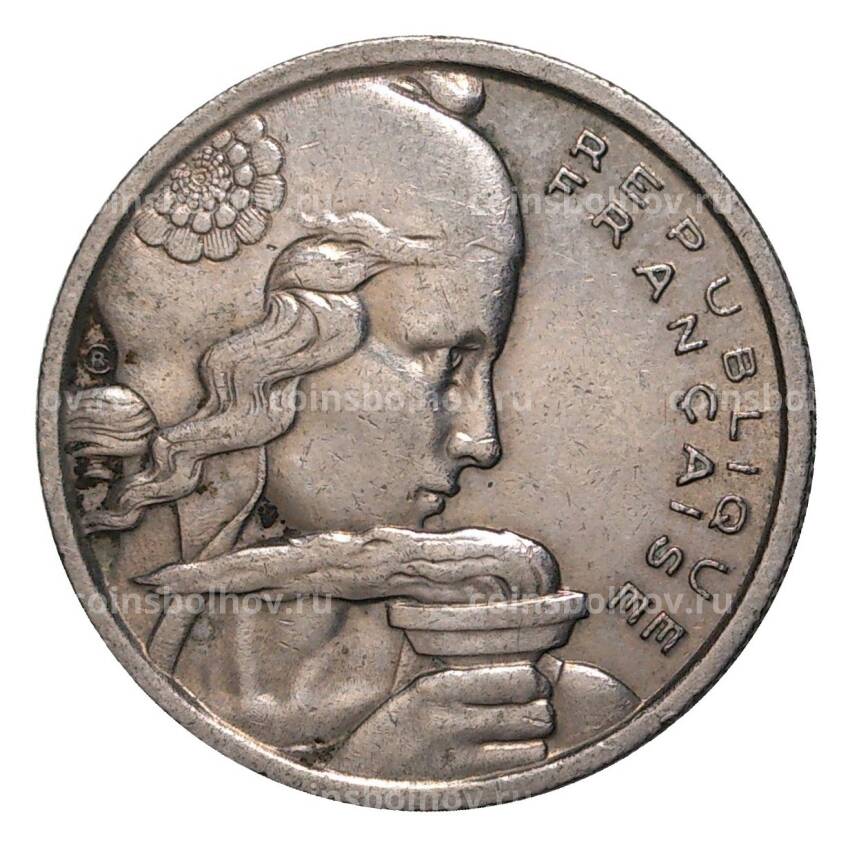 Монета 100 франков 1955 года (вид 2)