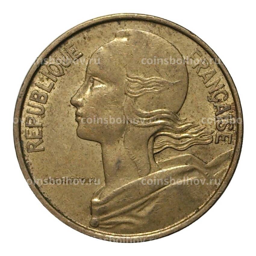 Монета 10 сантимов 1968 года (вид 2)
