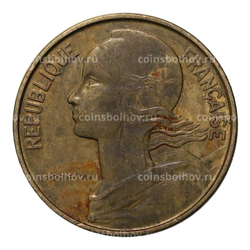 Монета 10 сантимов 1971 года (вид 2)