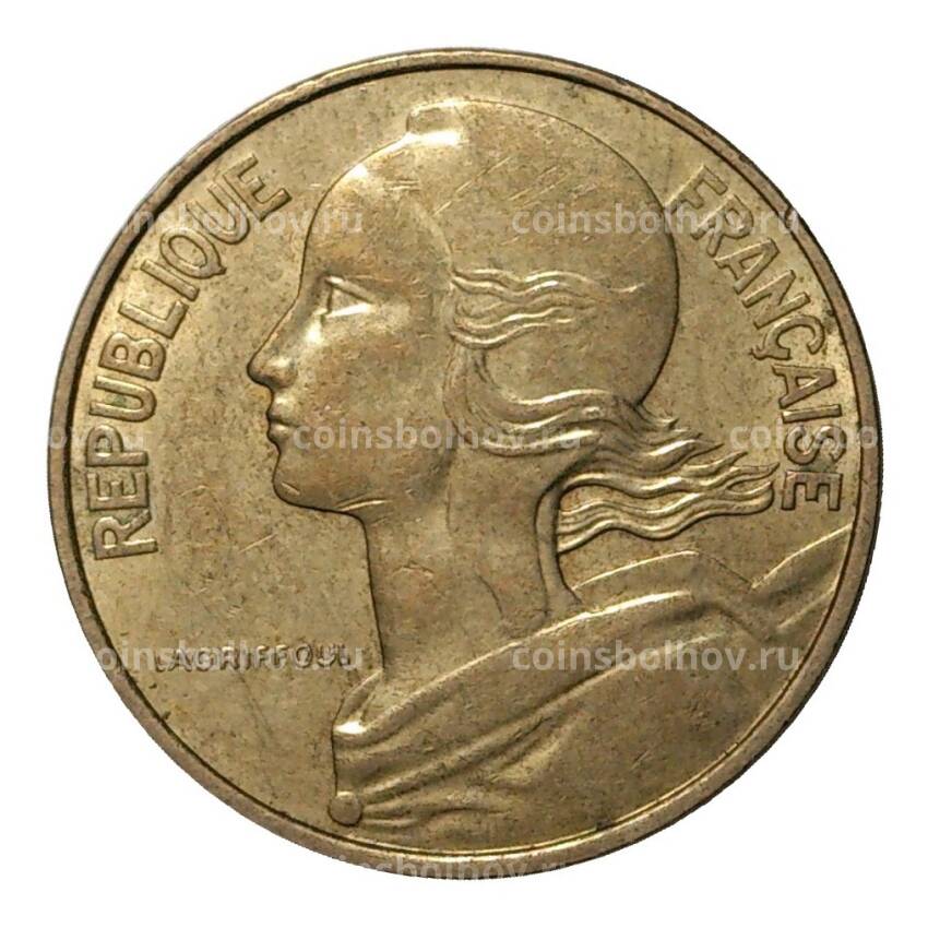 Монета 10 сантимов 1980 года (вид 2)