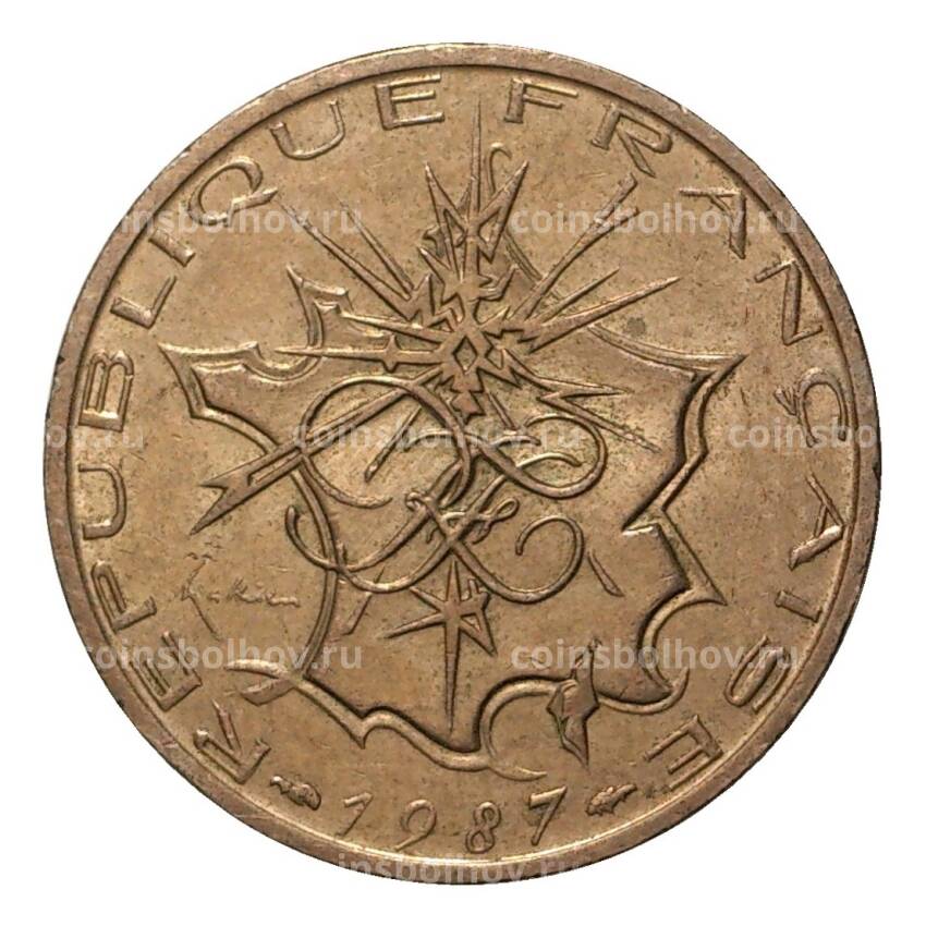 Монета 10 франков 1987 года