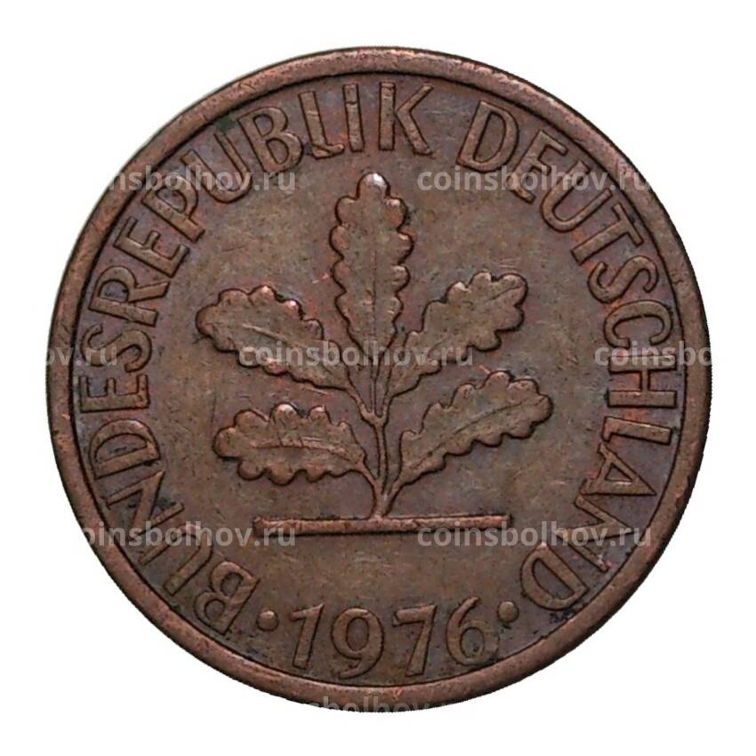 Монета 1 пфенниг 1976 года D