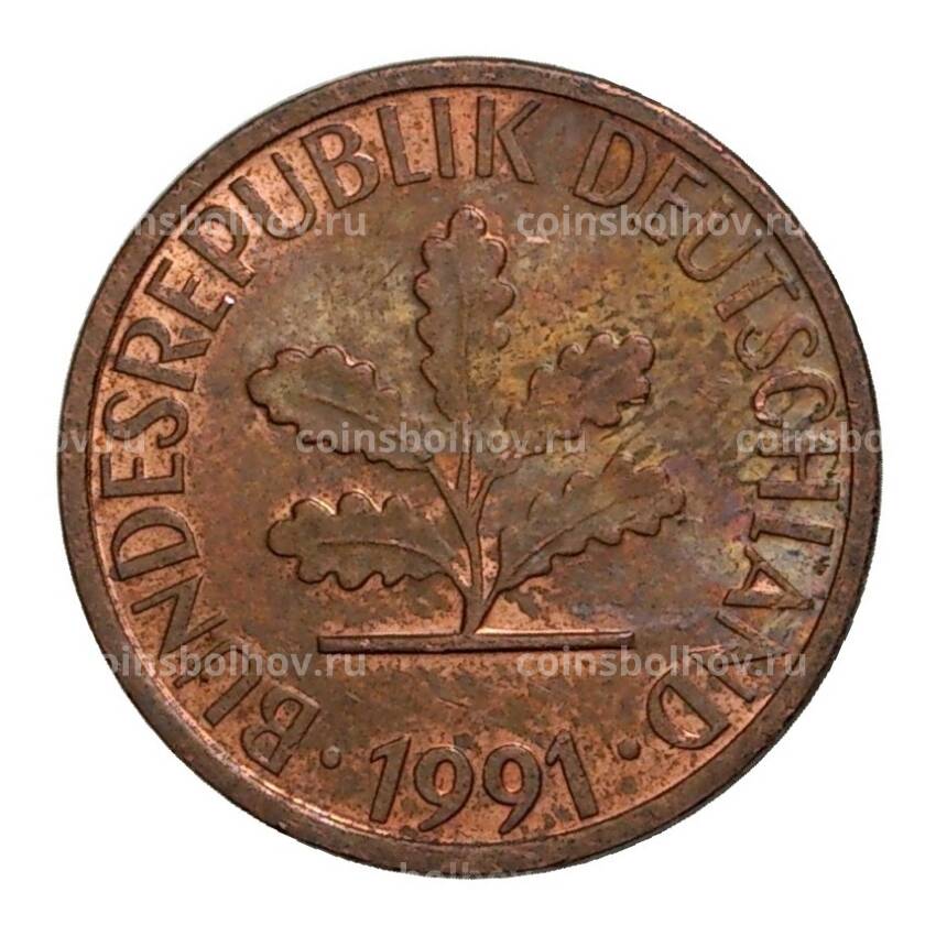 Монета 1 пфенниг 1991 года А
