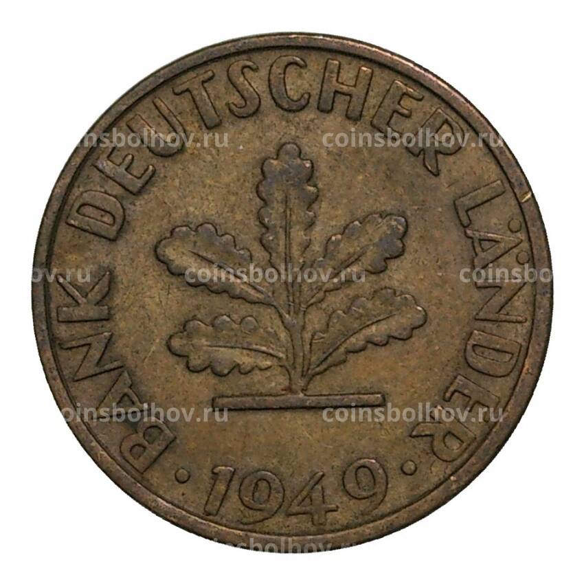 Монета 5 пфеннигов 1949 года F