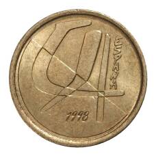 Монета 5 песет 1998 года (аверс)