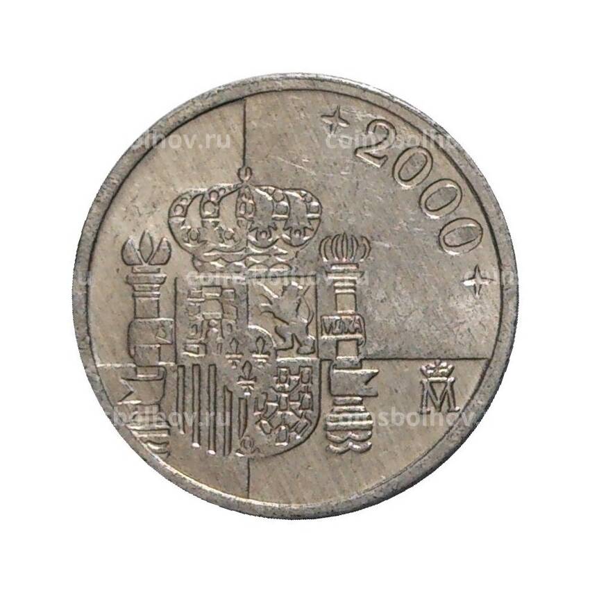 Монета 1 песета 2000 года