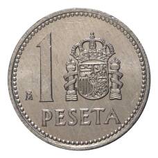 Монета 1 песета 1985 года (реверс)