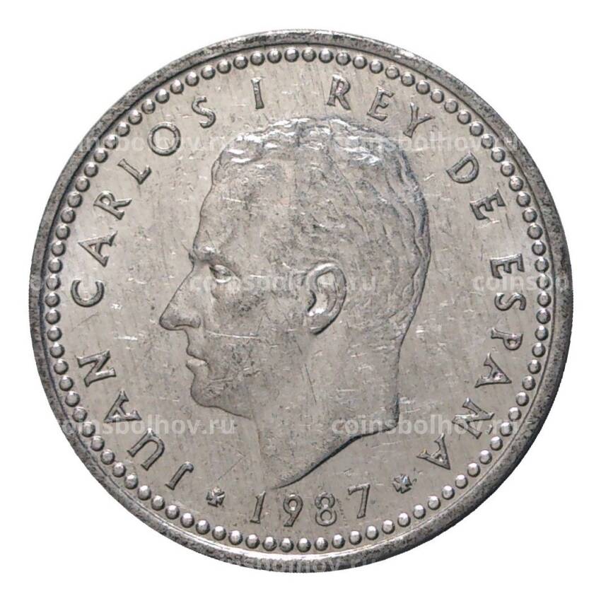 Монета 1 песета 1987 года