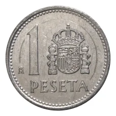 Монета 1 песета 1987 года (реверс)