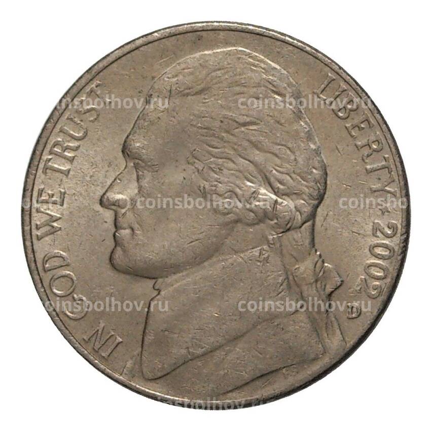 Монета 5 центов 2002 года D