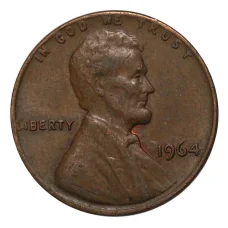 Монета 1 цент 1964 года (аверс)