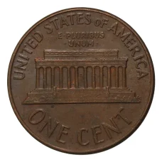 Монета 1 цент 1967 года (реверс)