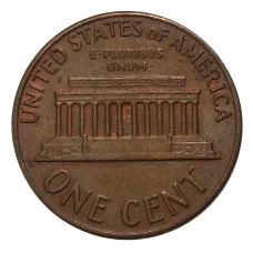 Монета 1 цент 1969 года D (реверс)