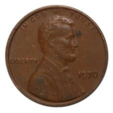 Монета 1 цент 1970 года (аверс)