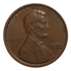 Монета 1 цент 1972 года (аверс)