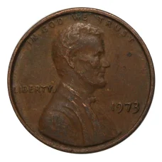 Монета 1 цент 1973 года (аверс)