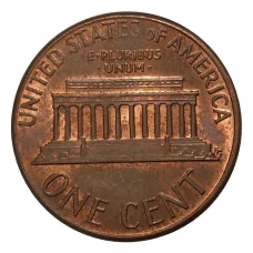 Монета 1 цент 1974 года D (реверс)