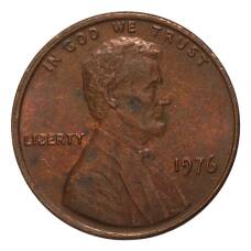 Монета 1 цент 1976 года (аверс)