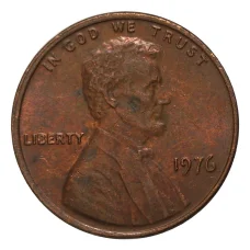 Монета 1 цент 1976 года (аверс)