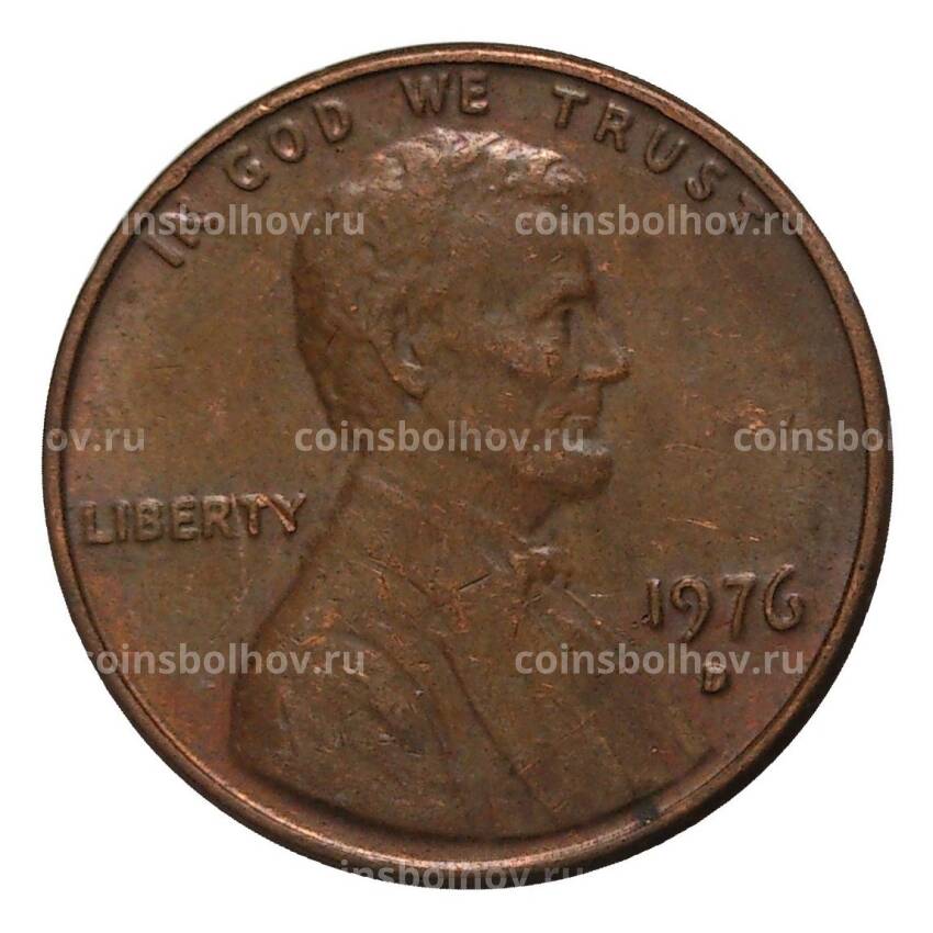 Монета 1 цент 1976 года D