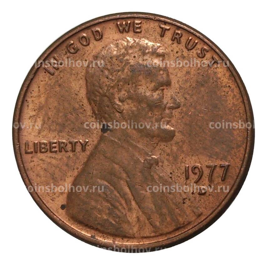 Монета 1 цент 1977 года D