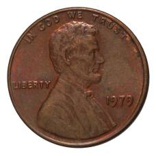 Монета 1 цент 1979 года (аверс)