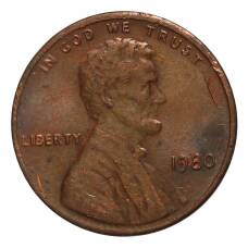 Монета 1 цент 1980 года (аверс)