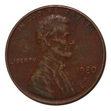 Монета 1 цент 1980 года D (аверс)