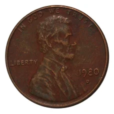 Монета 1 цент 1980 года D (аверс)