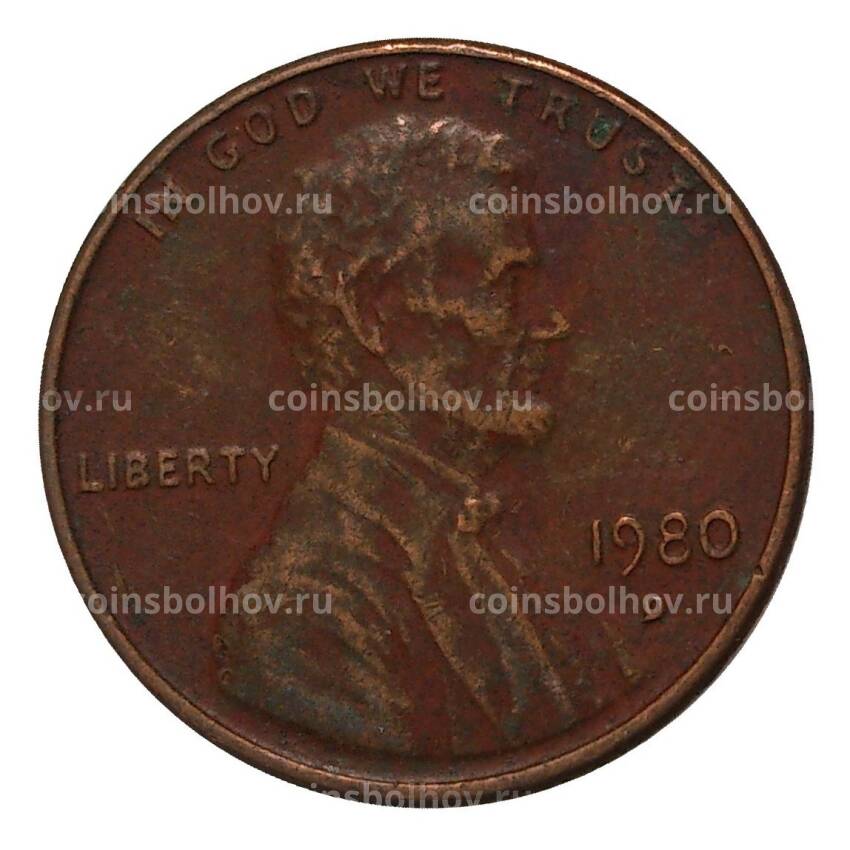 Монета 1 цент 1980 года D
