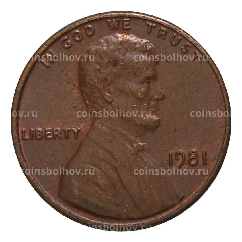 Монета 1 цент 1981 года