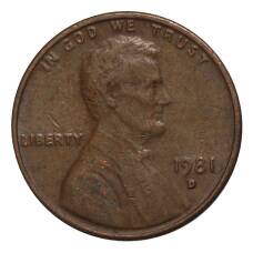 Монета 1 цент 1981 года D (аверс)