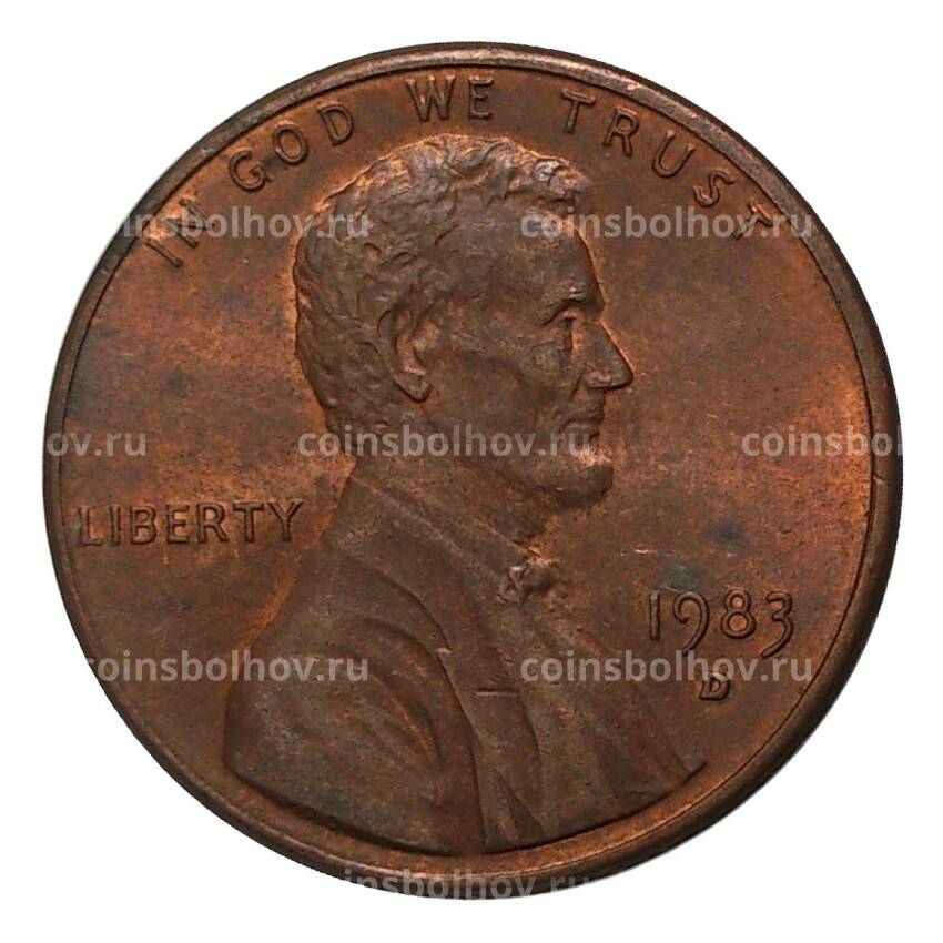 Монета 1 цент 1983 года D