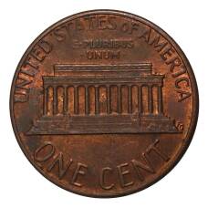 Монета 1 цент 1983 года D (реверс)