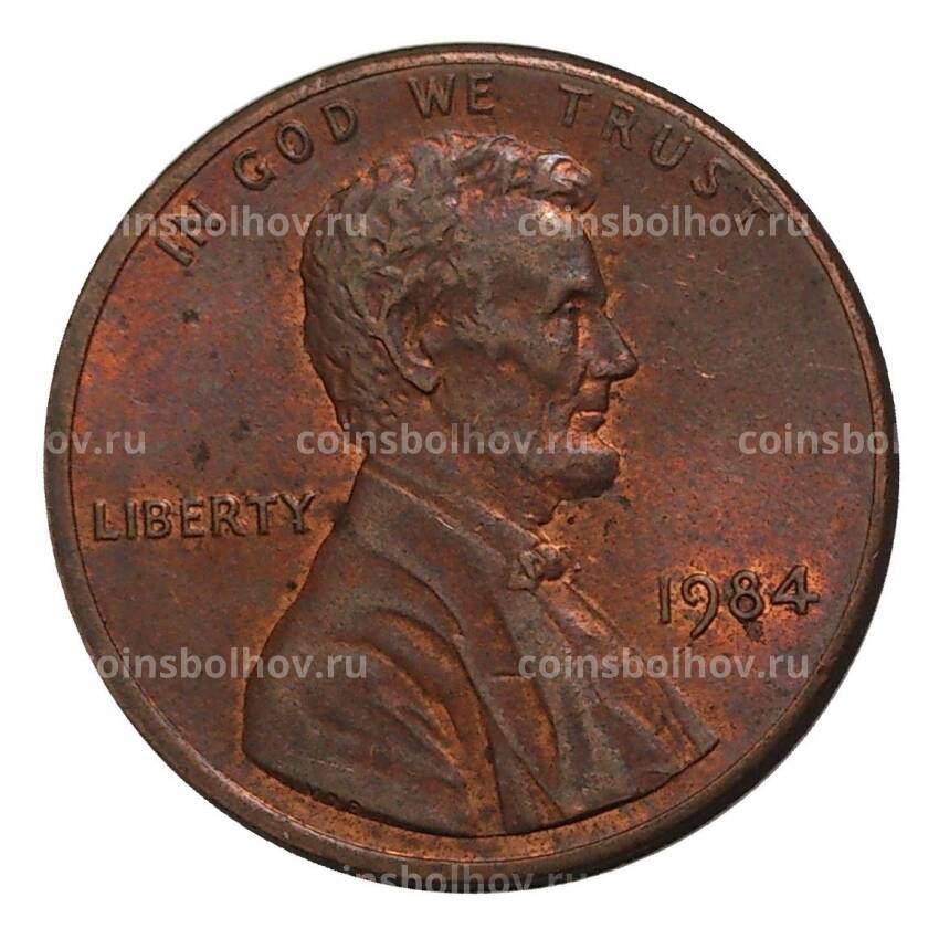 Монета 1 цент 1984 года