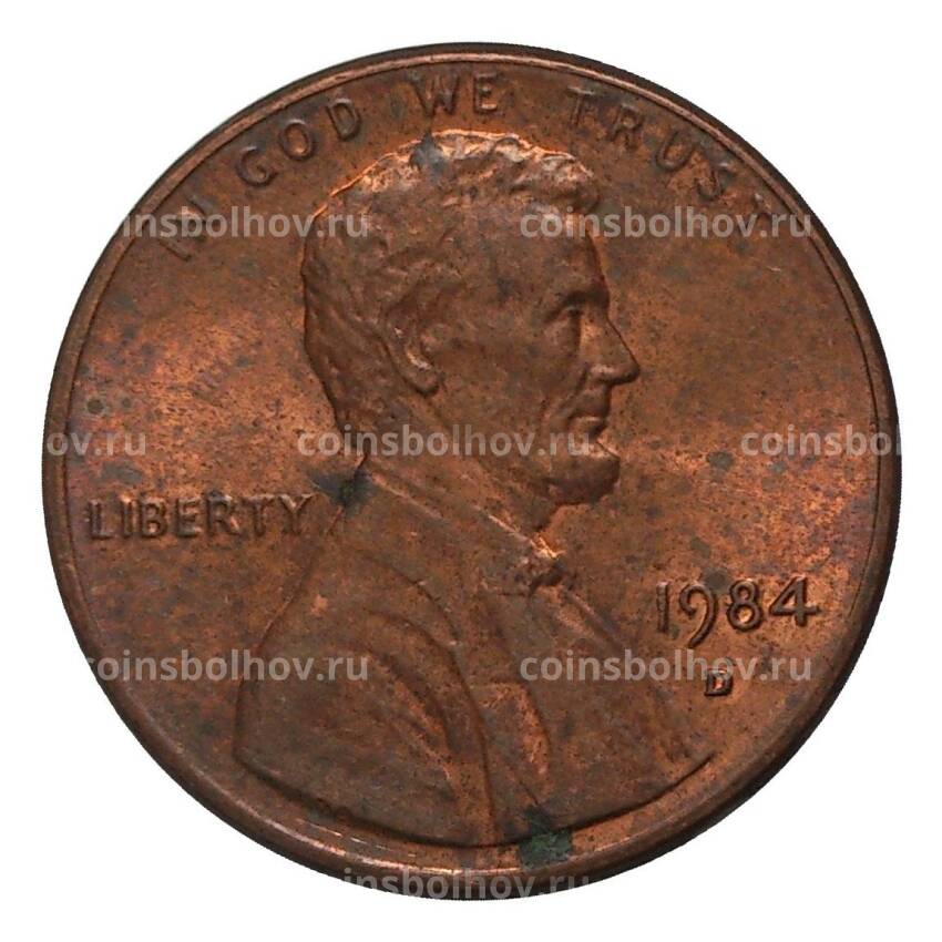 Монета 1 цент 1984 года D