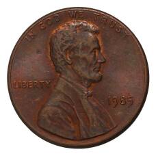 Монета 1 цент 1985 года (аверс)