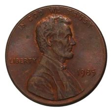 Монета 1 цент 1985 года (аверс)